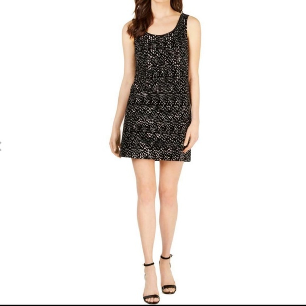 Calvin Klein Velvet Sleeveless Sequin Dress Holiday Vibes